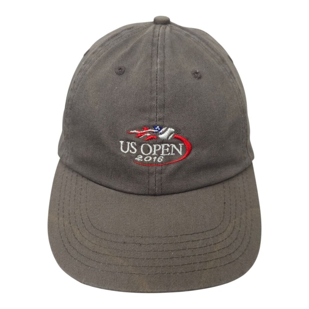 US Open 2016 Strapback Cap Hat Tennis Tournament Adjustable Adult Baseball Gray